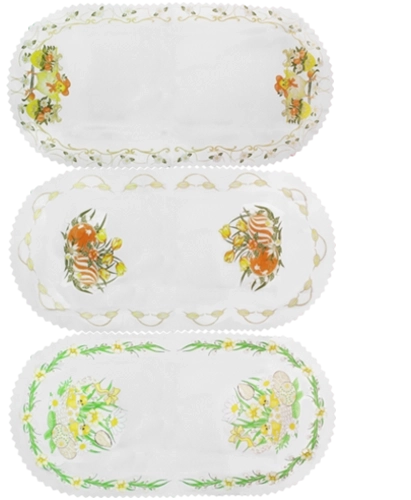 Easter table runner 30 × 50 cm made of polyester with spring motifs
