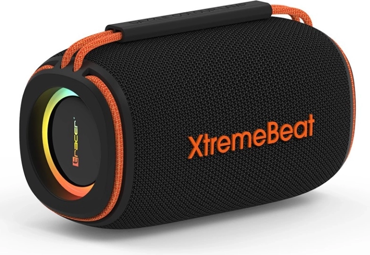 Безжичен високоговорител Tracer XtremeBeat Mid TWS с RGB подсветка – черен