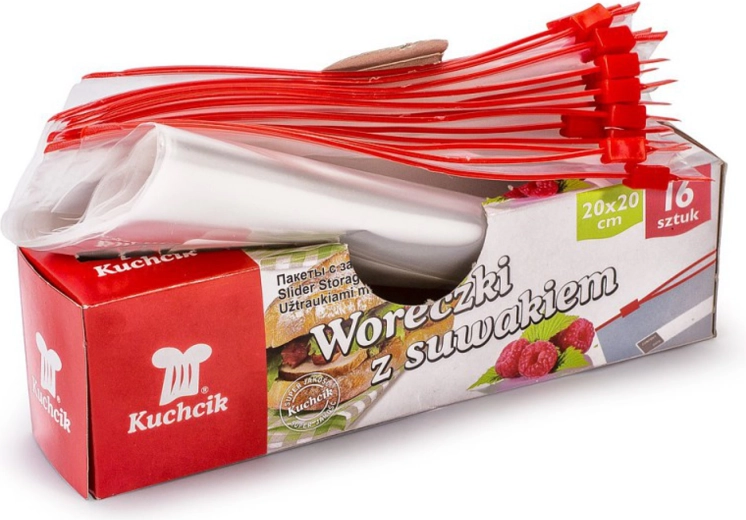Freezer bags with zipper 20 × 20 cm, 1.5 L (16 pcs)