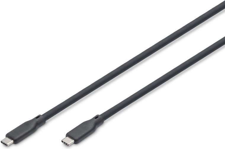 Silicone USB-C to USB-C cable USB4 v2.0 80 Gb/s, 8K@60 Hz, PD 3.1 240 W, 1 m, black
