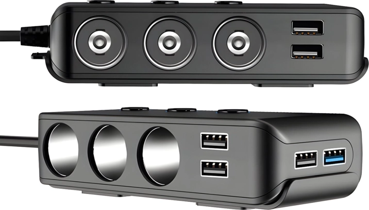 Three sockets with output of up to 200 W