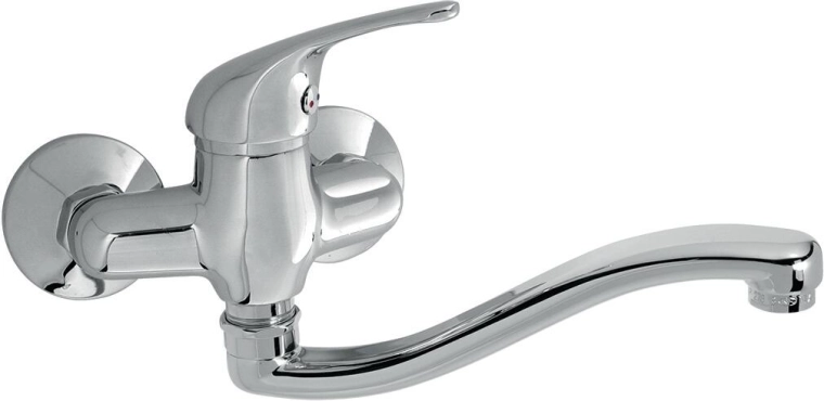 Стенен смесител за мивка Titania Iris с рамо 250 мм, хром
