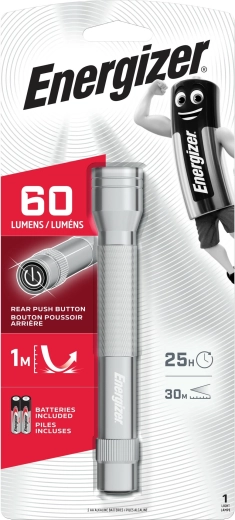 Energizer Metal Pocket LED Flashlight, 2× AA