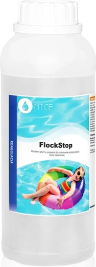 FlockStop liquid agent to improve filtration and clarity of pool water 1 L