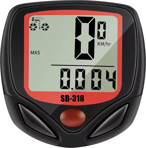 Clear LCD display showing speed and time