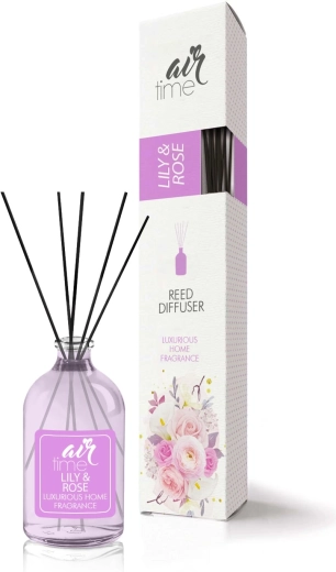 Well Done Air Time ароматизатор за въздух с пръчици, лилия и роза, 50 ml