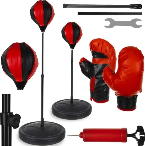 Children's boxing set – inflatable punching ball with stand, gloves and pump