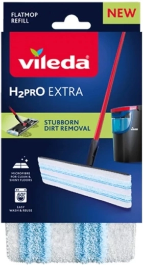 Replacement cover for Vileda H2Pro flat mop made of microfiber