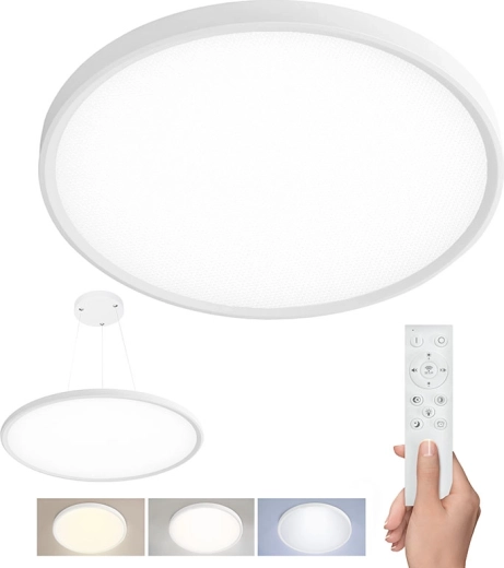 Solight LED ceiling light Estela White with remote control 50 W, 60 cm, UGR<19