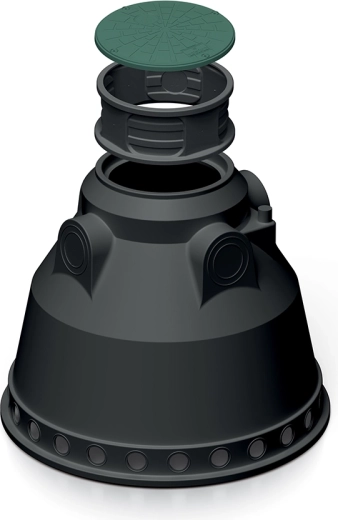 Adjusts the height of the inspection opening to the terrain
