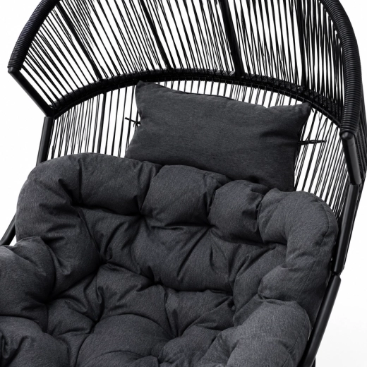 Thick quilted padding including a support cushion