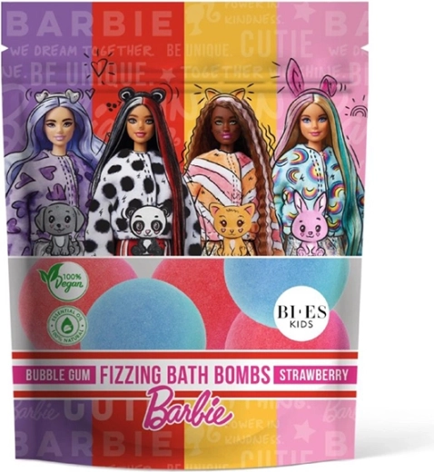 BARBIE fizzy baths bubblegum and strawberry 6×55 g