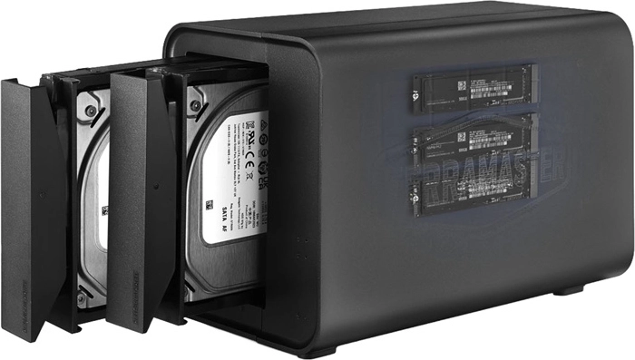 TerraMaster D5 Hybrid 5-слотова външна кутия DAS за SATA и M.2 NVMe