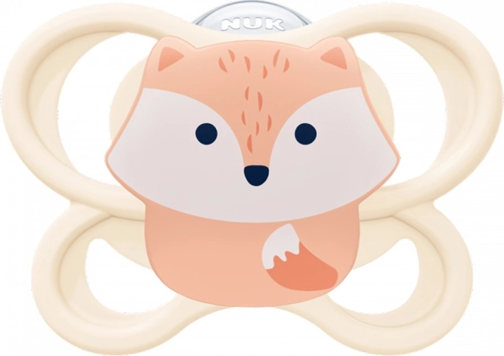 Детски биберон NUK Perfect Match Air Fox 0–6 м, силиконов