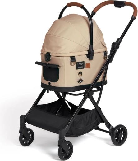 FIKAGO количка за кучета и котки Flytta Plus Hygge beige