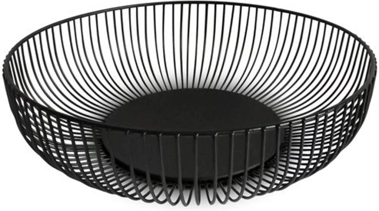 Kitchisimo wire fruit bowl black 28 cm