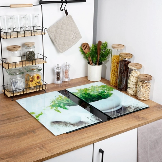 Tempered glass with a hygienic non-porous surface