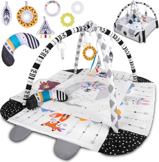 Интерактивна образователна постелка за игра 110 × 100 см RICOKIDS Boho 3 в 1