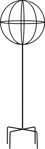 Metal garden support for climbing plants 50 × 10 cm – black
