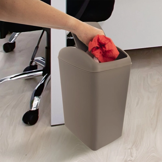 Compact for the bathroom, office, or under a desk