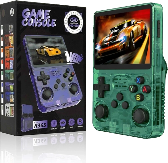 Преносима игрова конзола RENEW FORCE R36S зелена