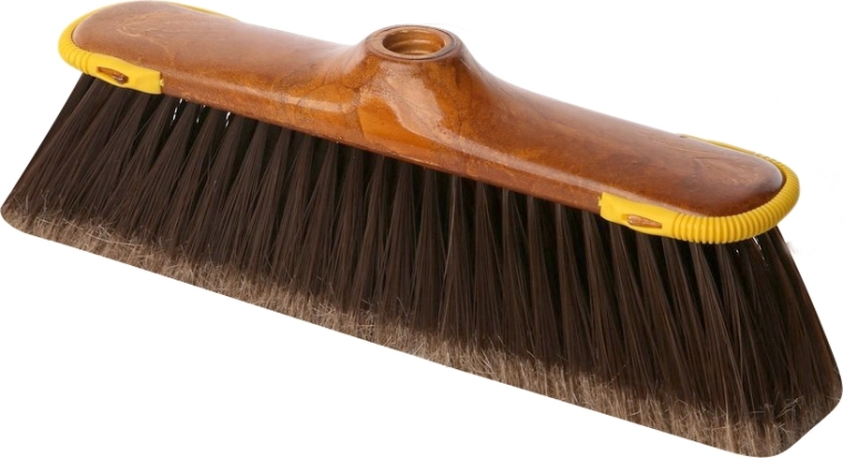 Regina sweeping broom with rubber corner protection