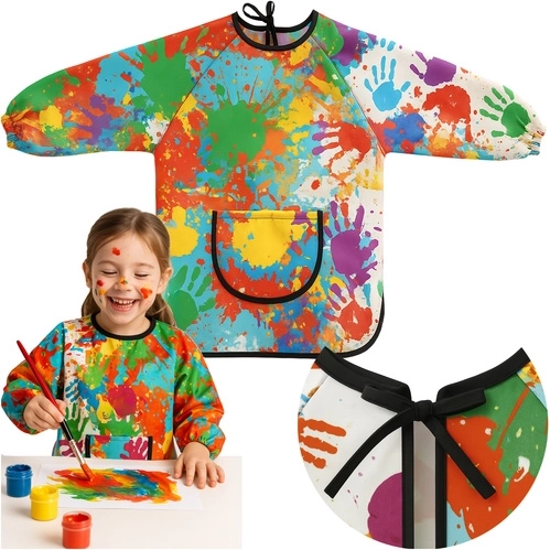 Protective waterproof painting apron for children KRUZZEL 4–6 years - 1 piece
