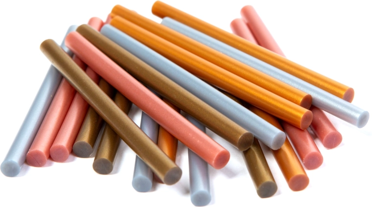 Metallic hot glue sticks for glue guns 7 × 100 mm, 20 pcs