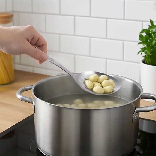 Comfortable reach into pots