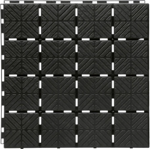 Градински заключващи плочи EASY SQUARE 40 × 40 см, черни (9 бр., 1,5 м²)