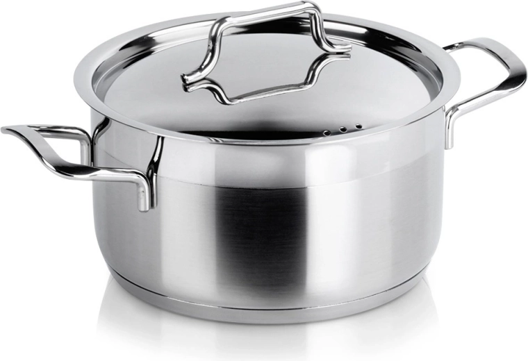 Stainless steel pot with lid Anett 18 cm, 2.3 l