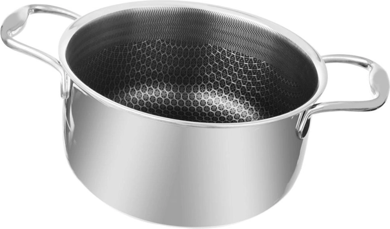 Неръждаема тенджера COOKCELL 24 см, 4,8 л с незалепващо покритие