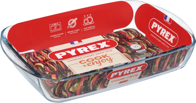 Стъклена тава за печене PYREX 3,7 л (40 × 27 × 6 см)