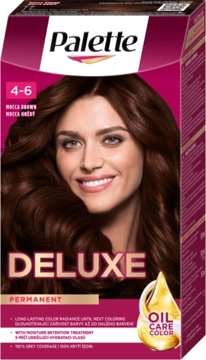Palette Deluxe 4-6 мока кафяво, перманентна боя за коса 50 мл