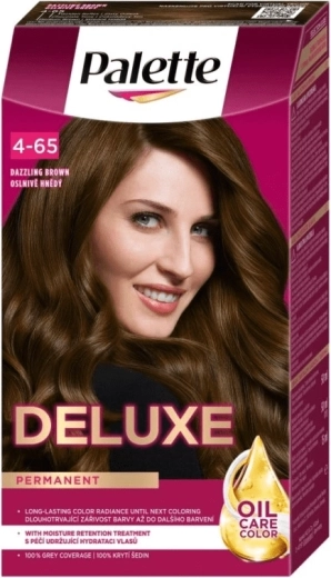 Palette Deluxe трайна боя за коса 4-65 Ослепително кафява 50 мл