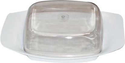 Oval plastic butter dish 19 × 12 cm, assorted colors