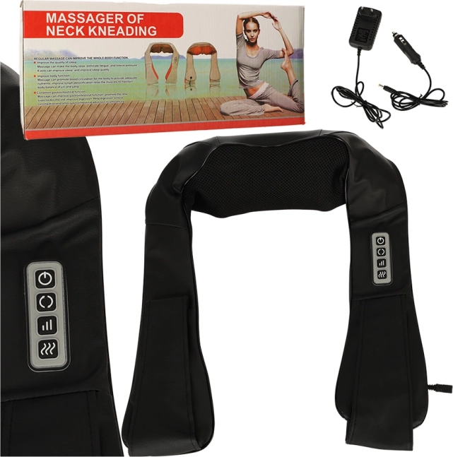 Shiatsu massage collar with heating for neck, shoulders and back