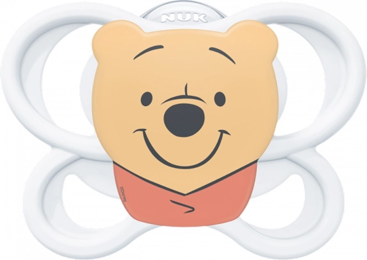 Залъгалка NUK Perfect Match Air Disney Мечо Пух 0–6 месеца, бяла