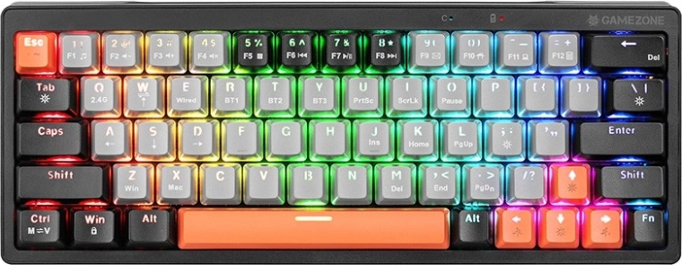 Механична геймърска клавиатура TRACER Gamezone EVO1 Hot Swap 63, RGB, 60%