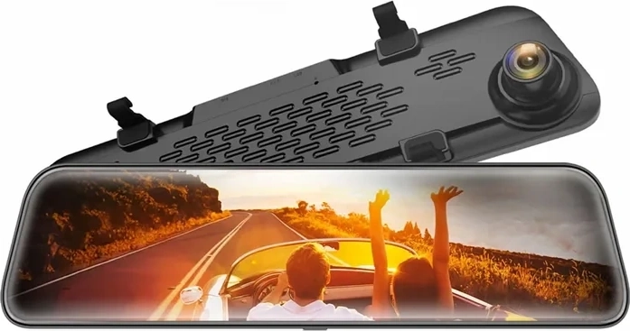 WOLFBOX G840S 4K Dash Camera in Rearview Mirror with GPS and 32GB Card