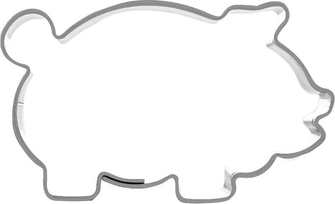 Stainless steel pig-shaped cookie cutter