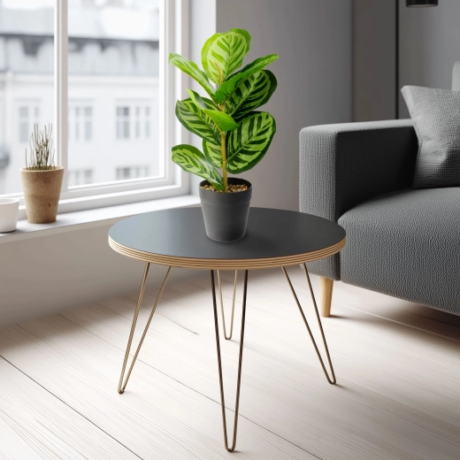Decorative artificial zebra leaf plant, green, 34 × 9 cm