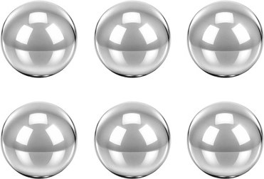 Six metal balls included in the package