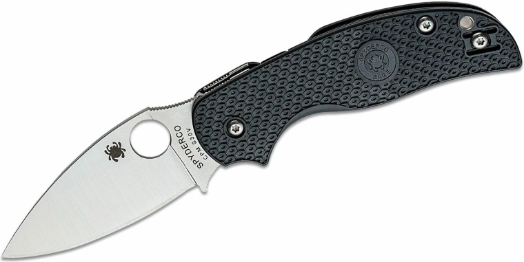 Spyderco Sage 5 Lightweight сгъваем нож 7,6 см, сатен, черен, FRN