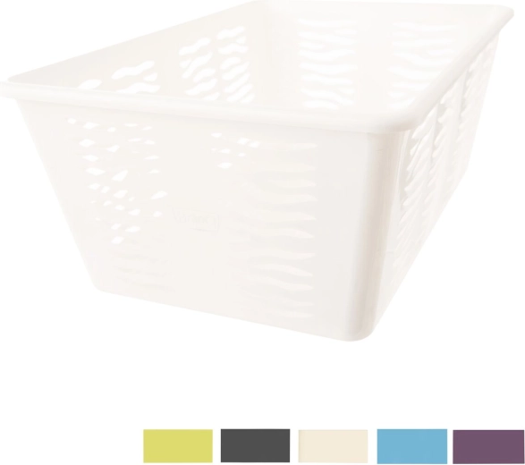 Plastic storage basket Zebra 36.4 × 25 × 14.5 cm (assorted colors)