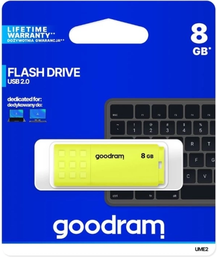 USB флаш памет GOODRAM UME2 8GB USB 2.0 жълта