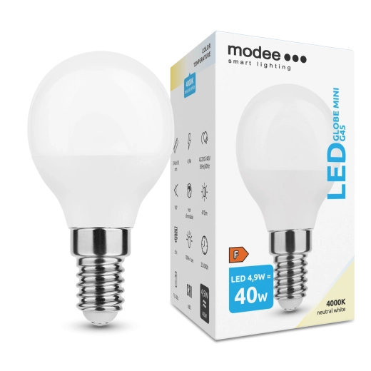 Modee LED крушка Globe Mini G45 4,9 W E14 неутрално бяла