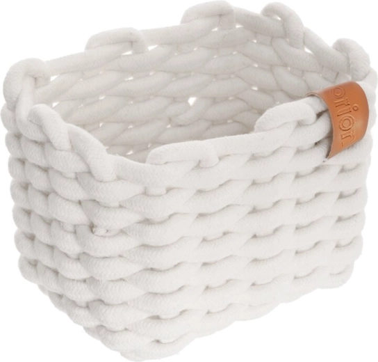 Cotton storage basket SKANDI white 19.5 × 14 × 14 cm