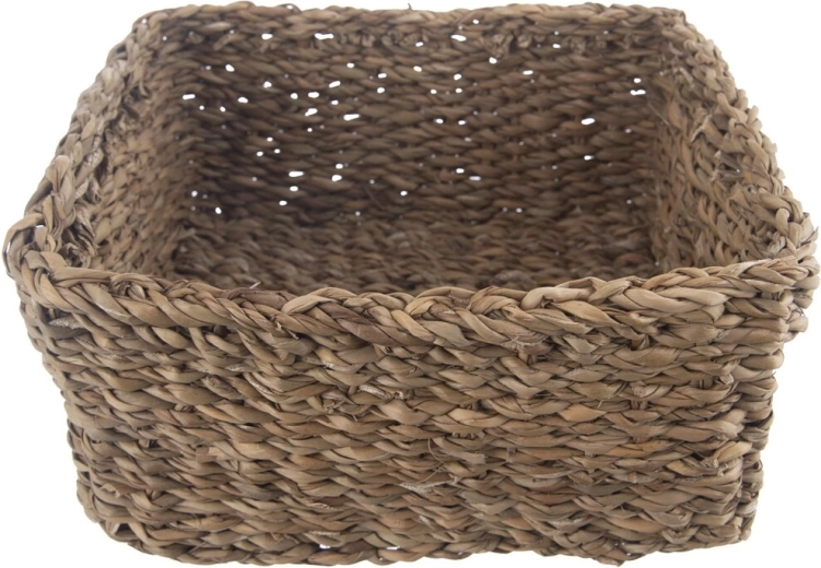 Large beige seagrass basket