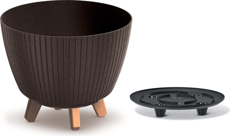 Саксия Lamia Eco Wood 28,8 см – кафе